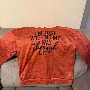 SHEIN Red Graphic Sweatshirt